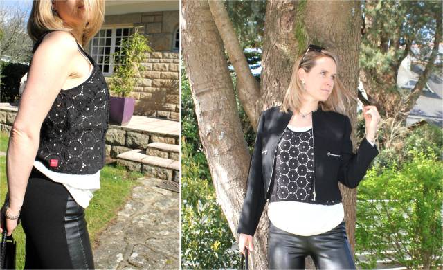 Black & white with leather & broderies anglaises duo 1